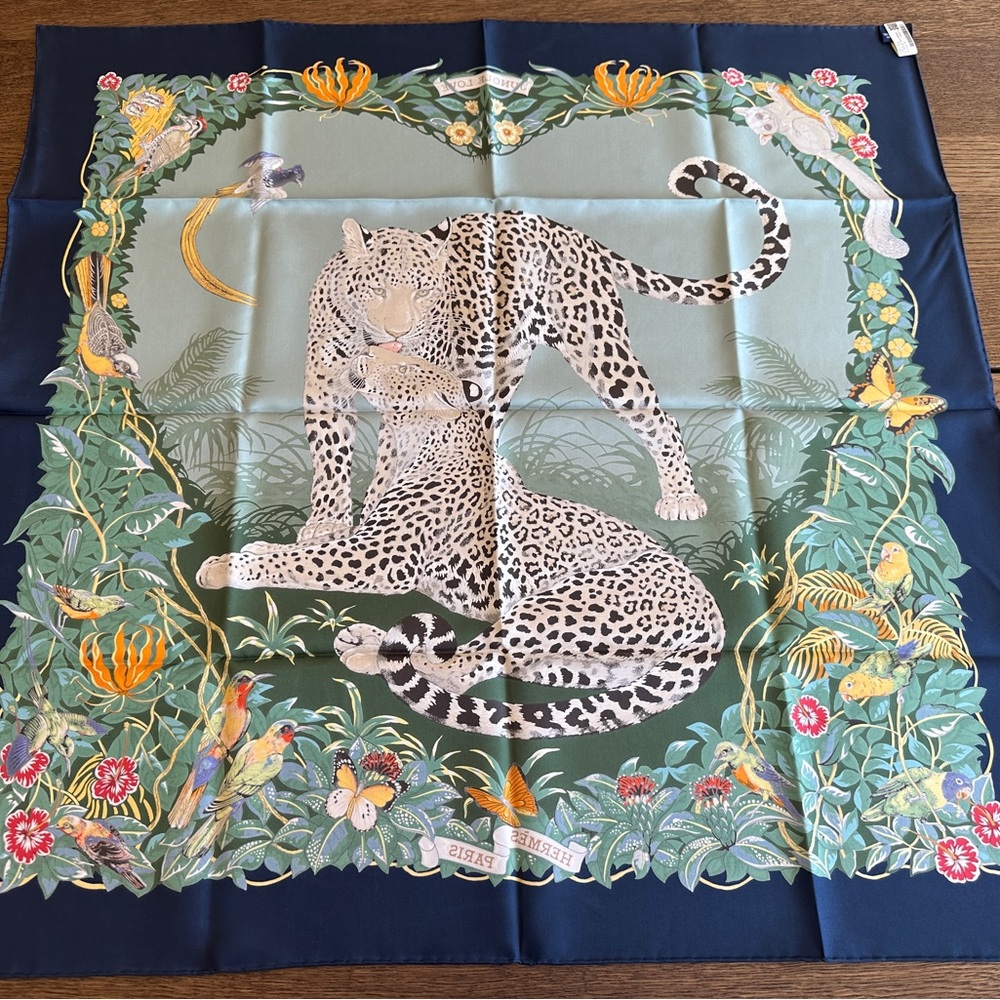 Hermes Jungle Love forever scarf 90 - Picture 7 of 7
